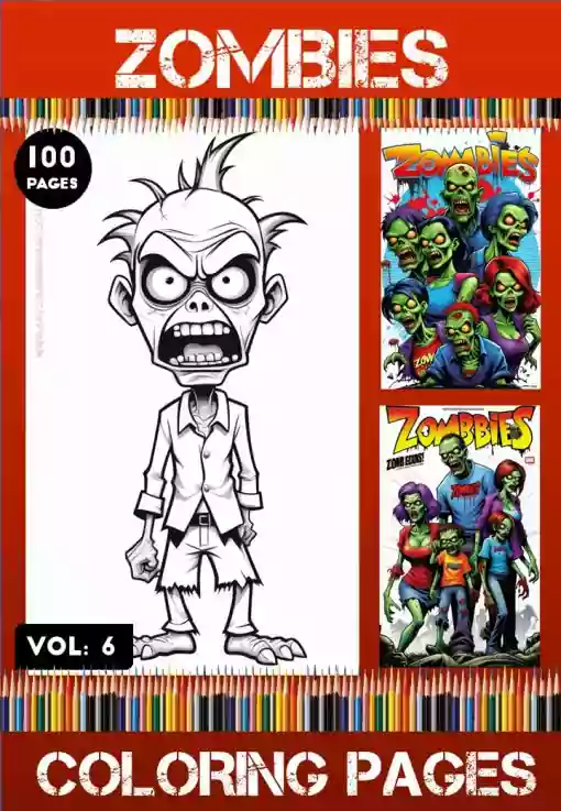 Halloween Zombies Coloring Pages Vol 6 | Coloring Pages Zombies Printable