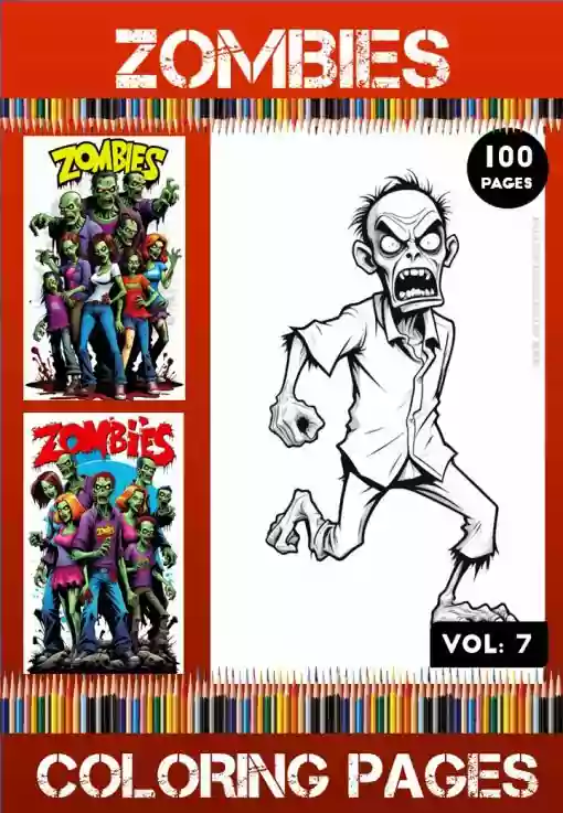 Halloween Zombies Coloring Pages Vol 7 | Coloring Pages Zombies Printable