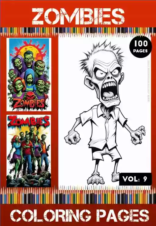 Halloween Zombies Coloring Pages Vol 9 | Coloring Pages Zombies Printable