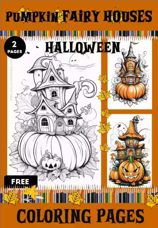 Dive into Autumn Bliss with Free Pumpkin House Coloring Pages