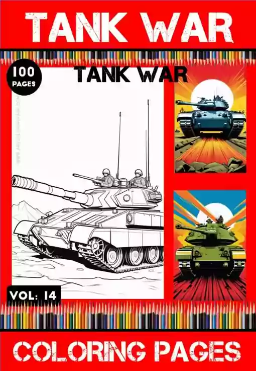 Dive into Action with Tank Coloring Sheets Vol 14