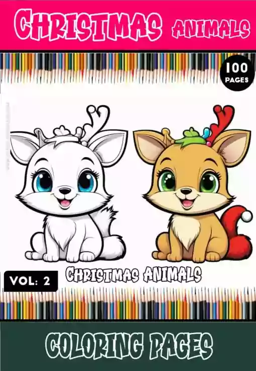 Christmas in Colors: Animal Coloring Pages for Festive Joy with Children