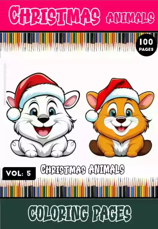 Have fun with the kids this holiday season: Christmas Animal Coloring Pages - Printable!