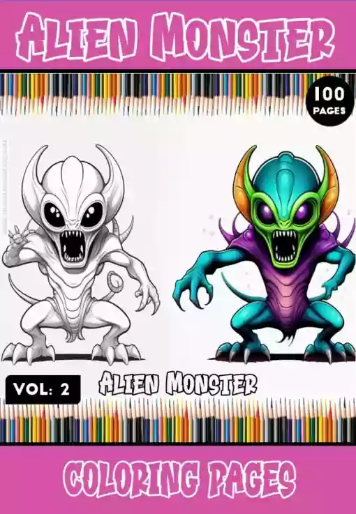 Explore Extraterrestrial Wonders with Alien Colouring Pages Vol 2!
