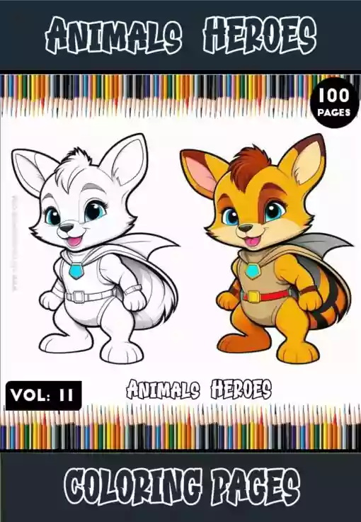 Immerse Yourself in Creativity with Animals Heroes Coloring Pages Vol. 11!