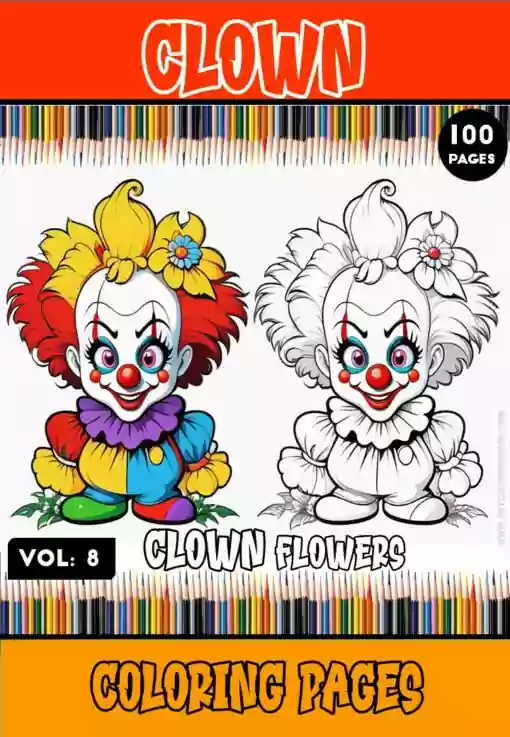 Dive into Laughter with Funny Clowns Coloring Pages Vol. 8!