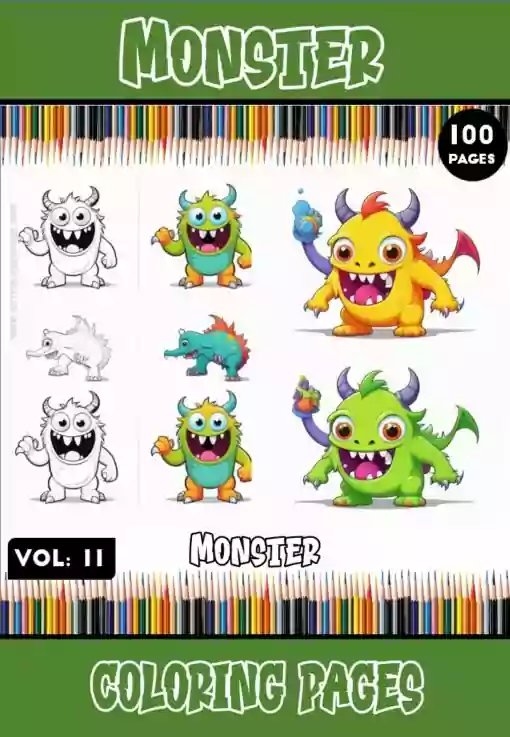 Embrace Adorable Monster Adventures with Cute Monster Cartoon Vol. 11!