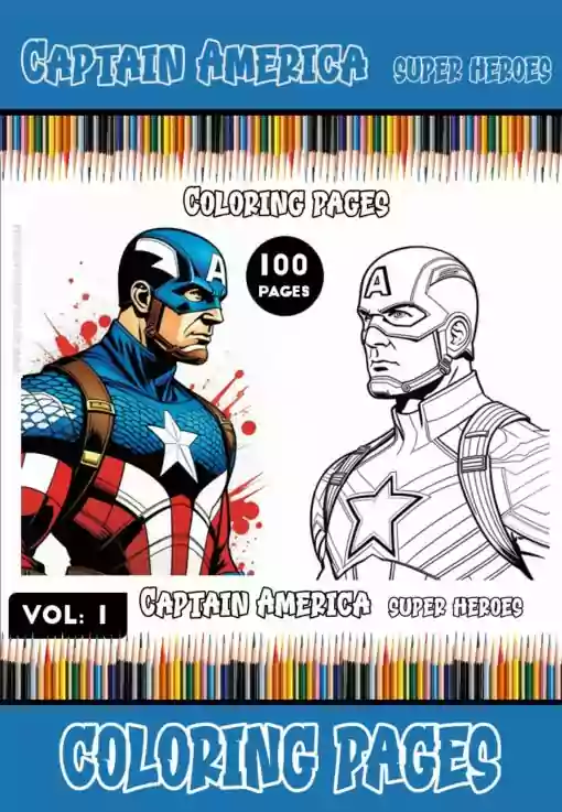Embark on Heroic Adventures with Captain America Coloring Pages Vol. 1!