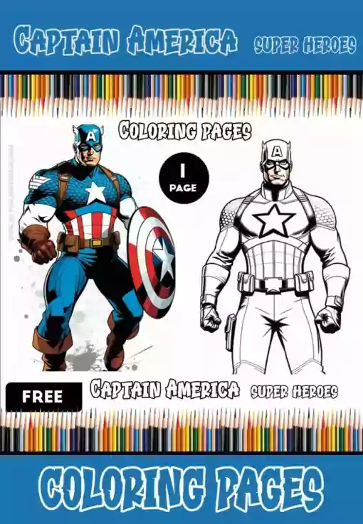 Unlock Your Inner Hero with Free Captain America Coloring Pages!