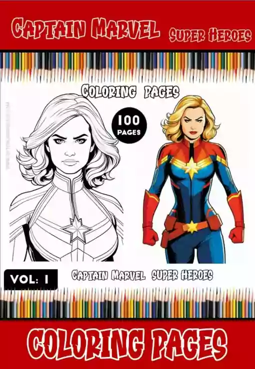 Embark on Cosmic Adventures with Captain Marvel Coloring Sheets Vol. 1!
