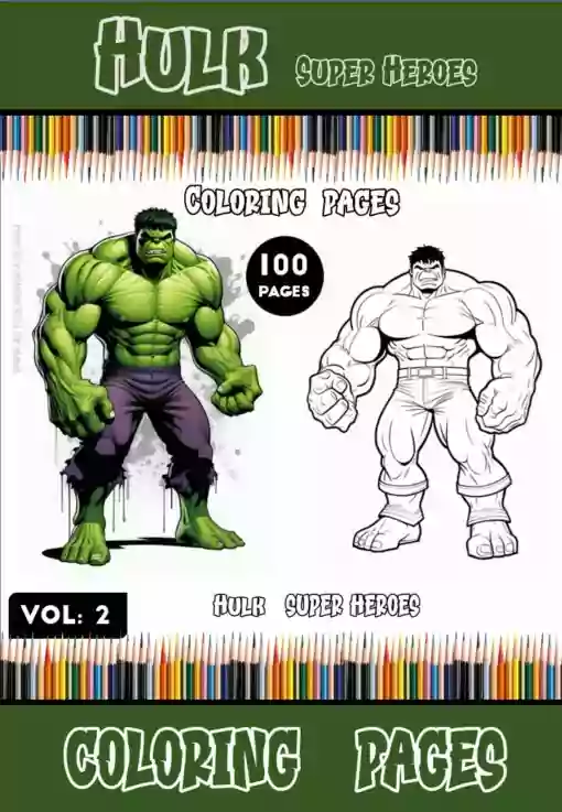 Hulk-Out with Hulk Coloring Pages! Vol 2 (100 Pages) - Instant Download
