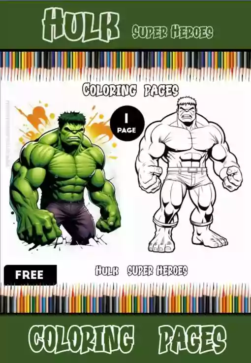 Experience the Power: Free Hulk Coloring Pages - Instant PDF Download!