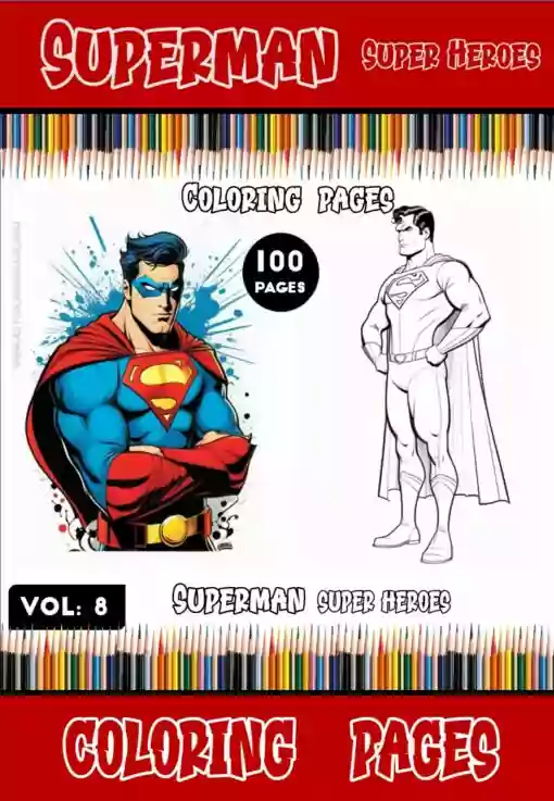 Marvel at the Adventures with Superman Marvel Coloring Vol 8