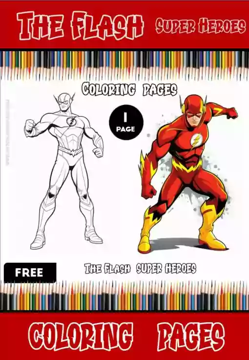Unleash the Speed Force with FREE The Flash Coloring Pages