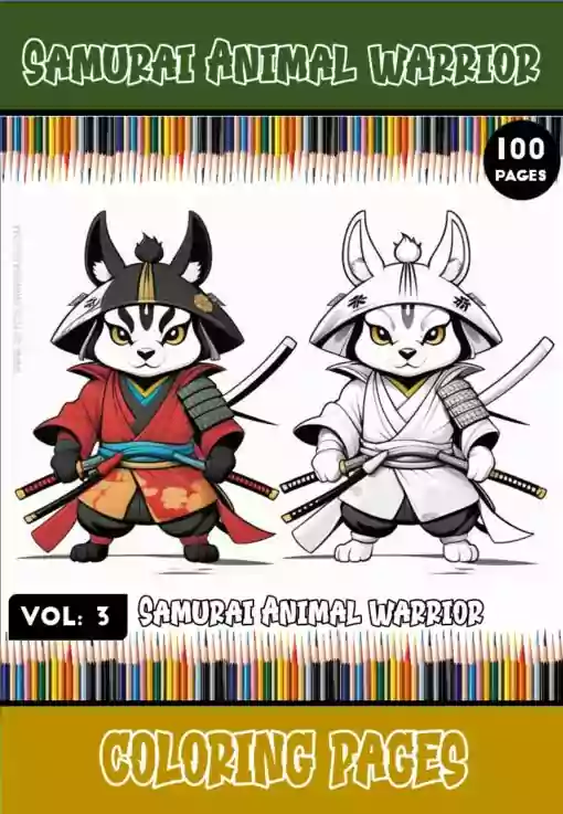 Discover the world of samurai with samurai colouring pages Vol. 3!