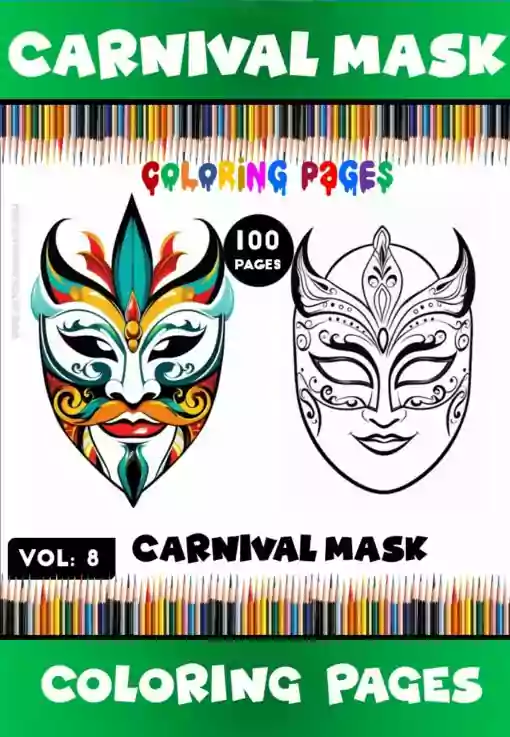 Carnival Mask Coloring Sheets