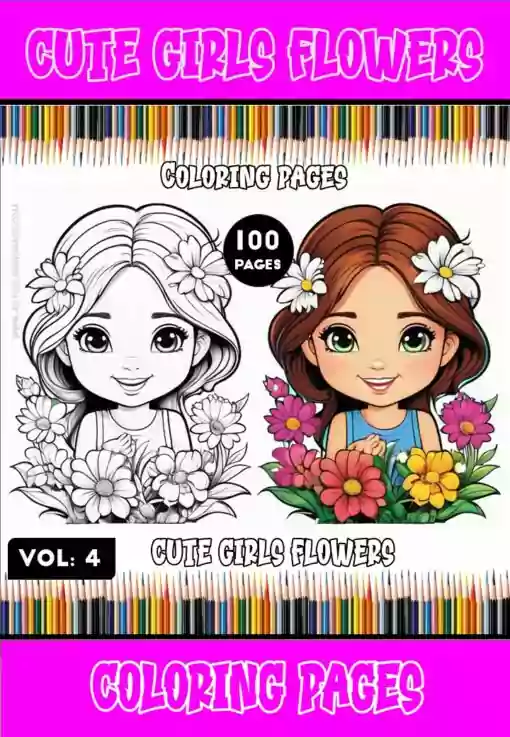 Radiant Dreams: Girl Coloring Pages Vol 4
