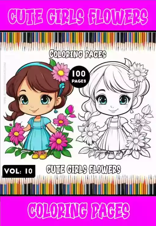 Adorable Adventures: Cute Coloring Pages for Girl Vol 10