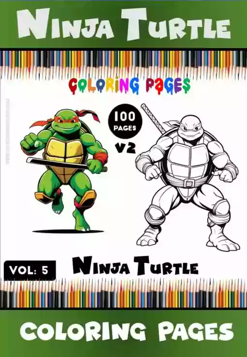 A colorful adventure with Turtles Themed Coloring Activities Vol. 5