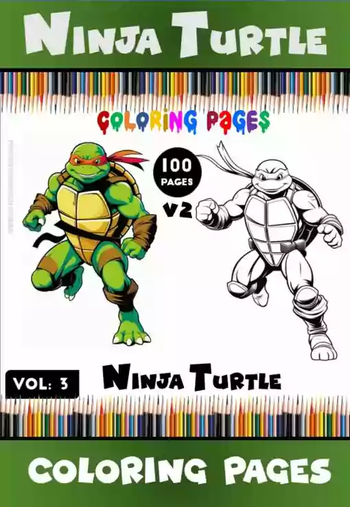 Embark on a Coloring Odyssey with Ninja Turtles Character Coloring Pages V3