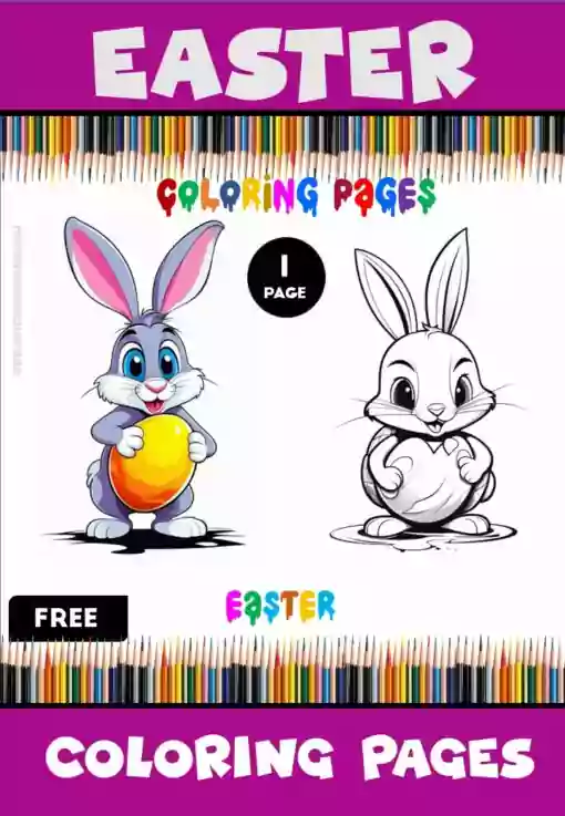Free Easter Bunny coloring pages