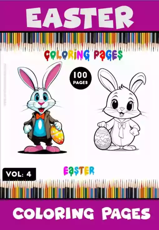 Easter Rabbit Coloring Pages Vol 4