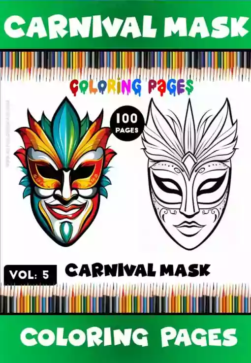 Carnival Mask Coloring Pictures