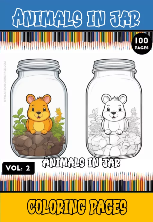 Discover Endless Creativity with "Animal in Jar Coloring Pages Vol:2"