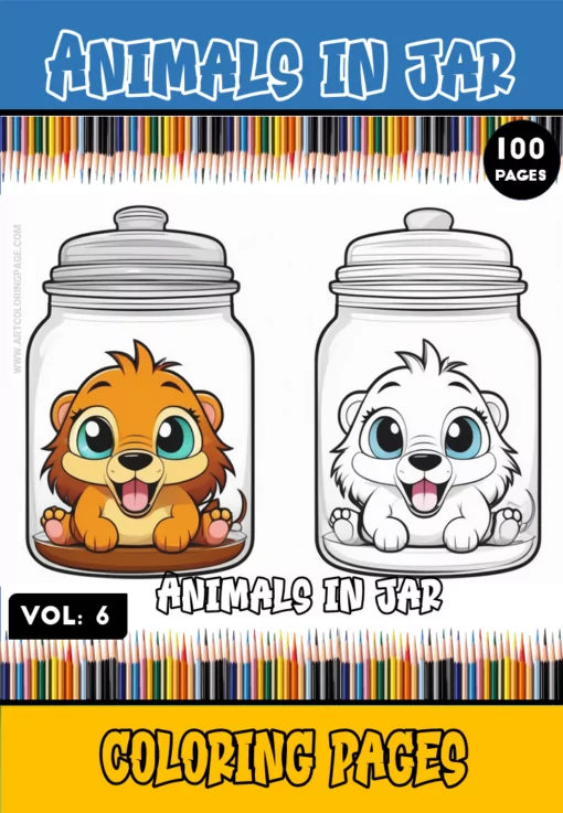 Uncover the Magic with "Animal in Jar Coloring Vol:6"