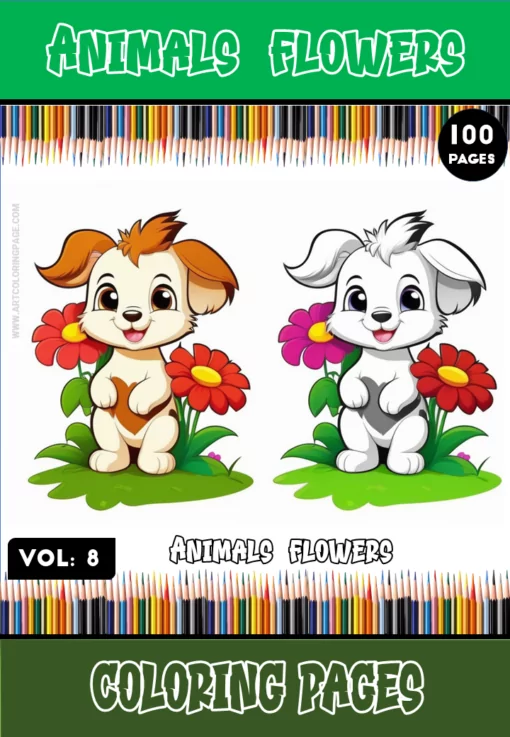 Flower Animal Coloring Vol:8 - A Fusion of Flora and Fauna Artistry