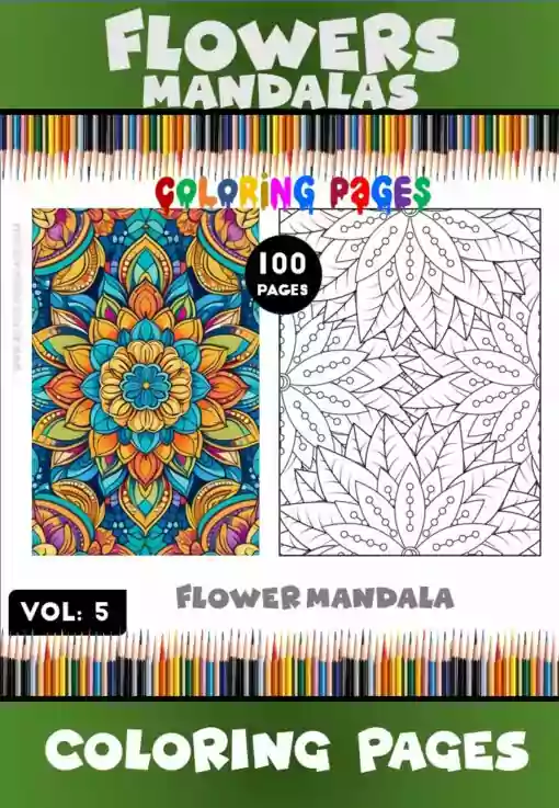 Explore Your Creativity with Mandala Floral Coloring Page VOL 5