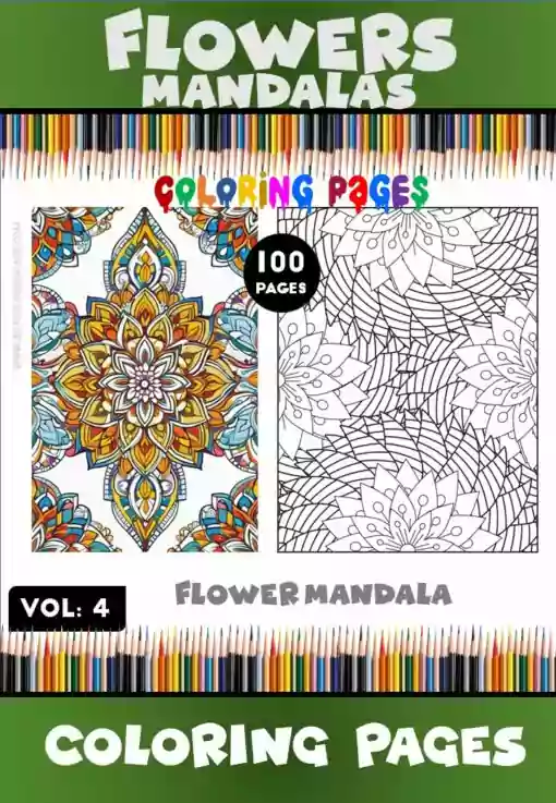 Immerse Yourself in Mandala Floral Coloring VOL 4