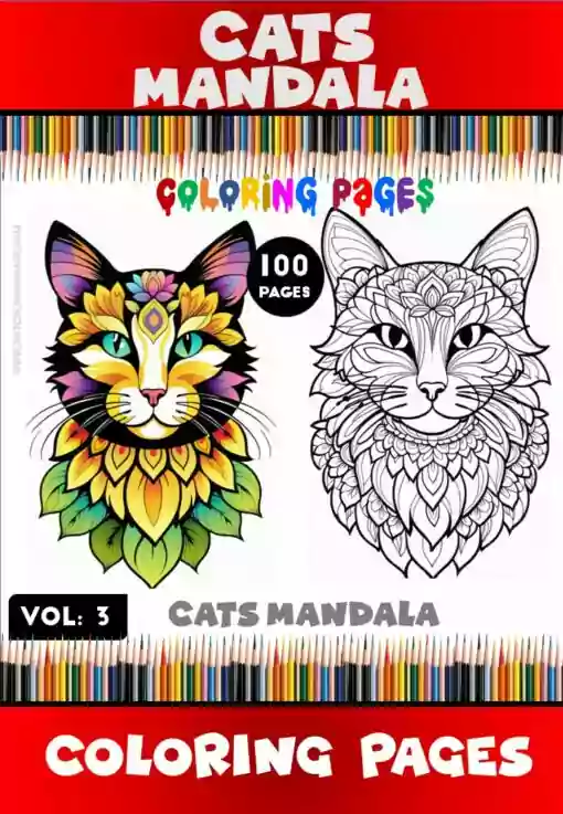 Meow Masterpieces: Cat Mandala Coloring VOL 3