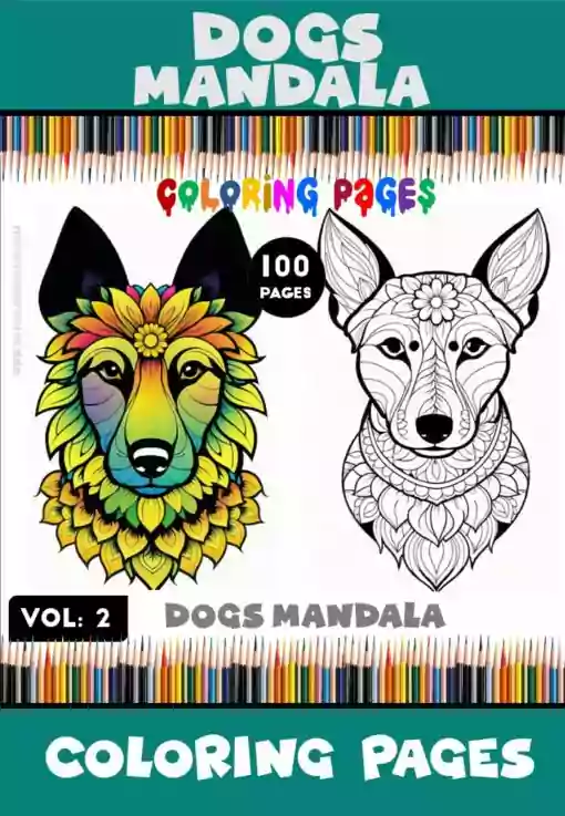Pawsitive Vibes: Dog Mandala Coloring Page VOL 2