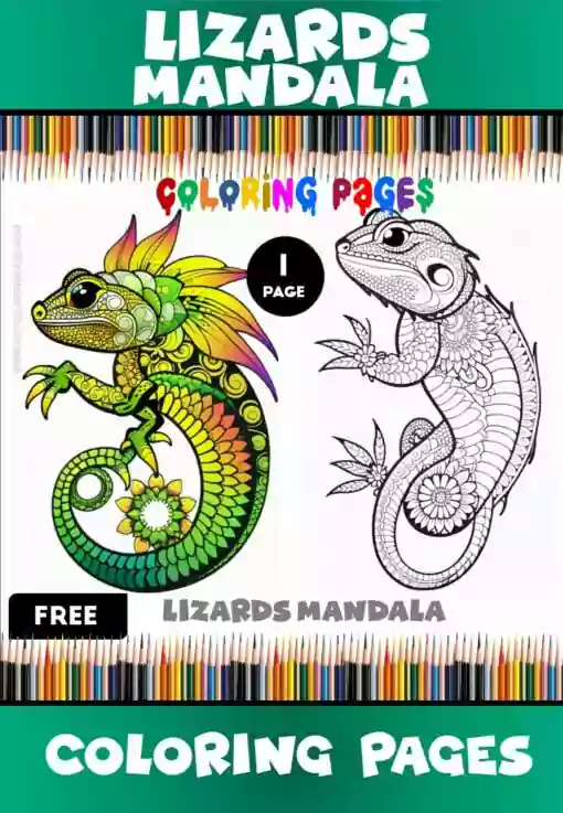 Set Your Creativity Free: Free Mandala Coloring Lizard