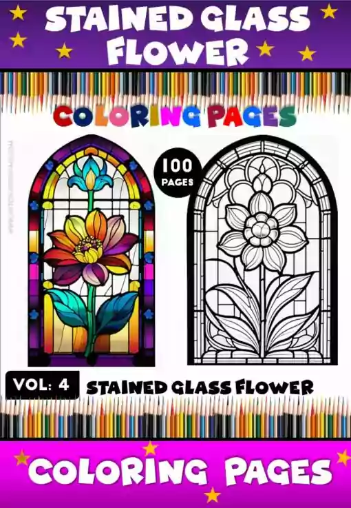 Discover the Magic of Stained Glass Coloring Page Vol. 4