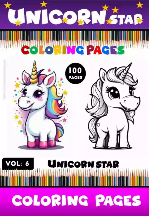 Immerse Yourself in Unicorn Colors Vol 6 100 Pages