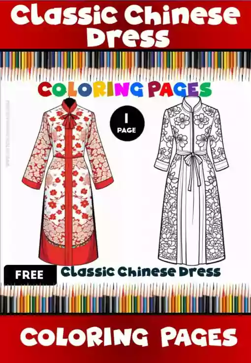 Unleash Your Creativity: Free Chinese Dress Coloring Pages Instant Download