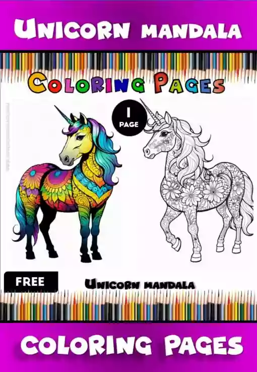 Unlock Creativity with Unicorn Free Coloring Mandala Pages