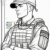 Soldiers Coloring Book for Adults Vol10 | 200 Pages Printable Army Coloring image1