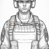 Soldiers Coloring Book for Adults Vol11 | 200 Pages Printable Army Coloring image2