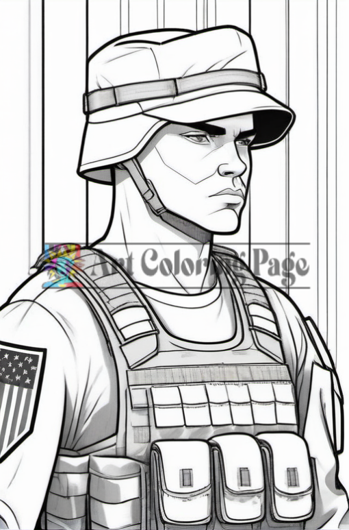 Coloring book Soldier Vol 14 image 1