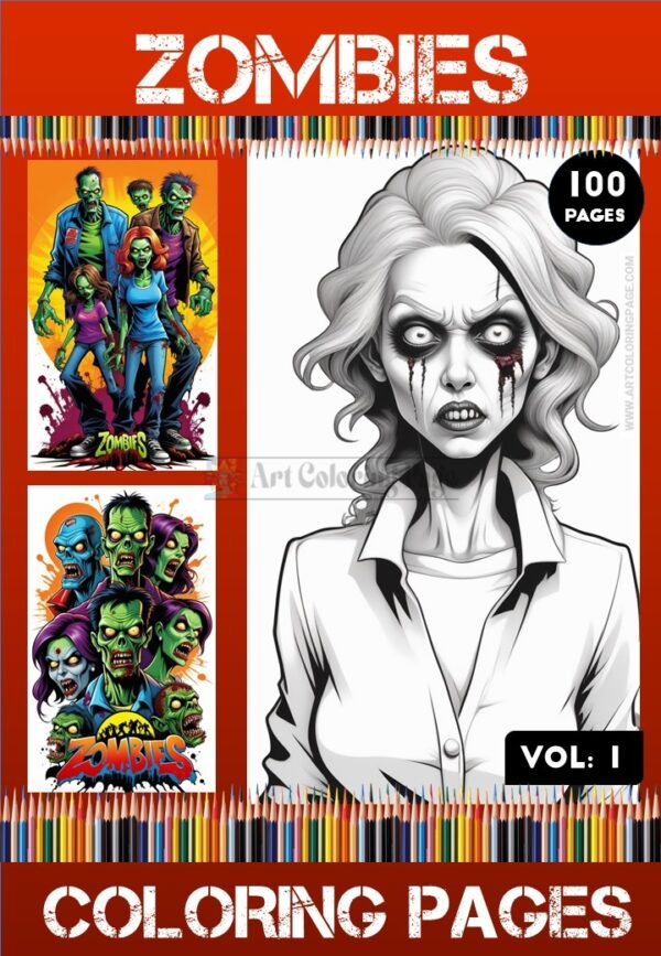 Coloring Pages Of Zombies Vol 1 | Coloring Pages Zombies Printable.