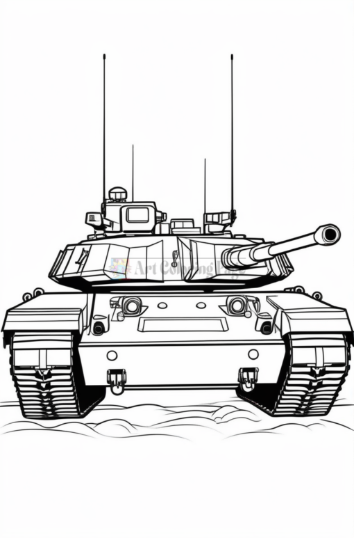 Tank Coloring Pages - 100 Pages of Fun | Tank Coloring Sheet - 00211-