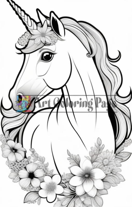 Unicorn Coloring Pages - Unicorn Coloring Sheet - Unicorn Coloring Vol 5 imag13