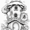 Pumpkin Coloring Pages VOL – 3 | Pumpkin Fairy Houses Coloring sheets image-1-