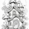 Pumpkin Coloring Pages VOL – 5 | Pumpkin Fairy Houses Coloring sheets - 3-