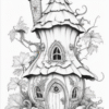 Pumpkin Coloring Pages VOL – 5 | Pumpkin Fairy Houses Coloring sheets - 1-