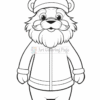 Animals dressed up as Santa Claus coloring pages Vol 4 - 00332-989021031