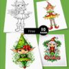 Magical Elves Free Coloring Pages – Instant PDF Download for All Ages
